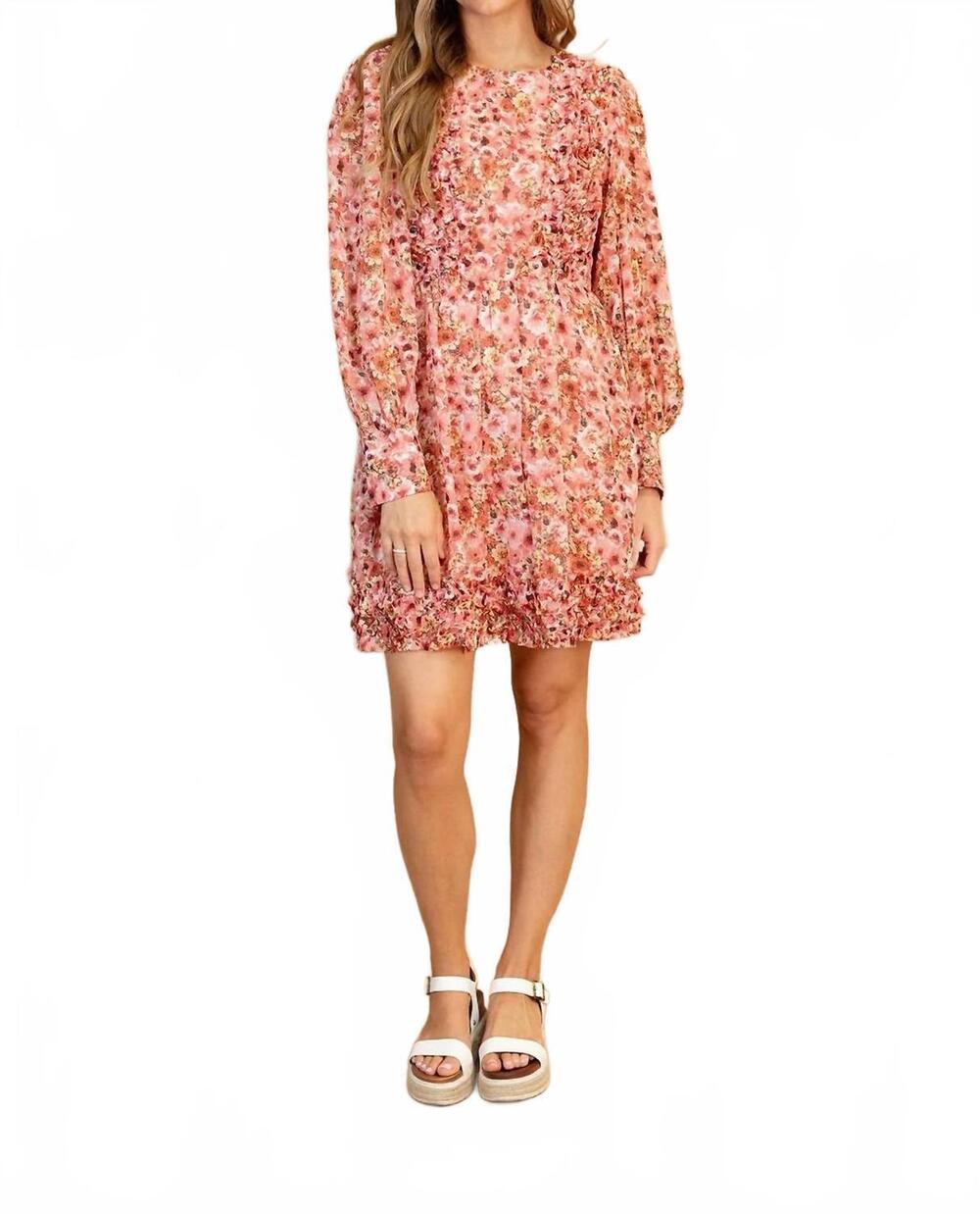 NEW LISTICLE alisa floral print dress in pink